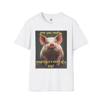 Humorous Pig T-Shirt, Funny Graphic Tee, Gift for Animal Lovers, Casual Wear, Unique Statement Shirt, Birthday and Party Apparel