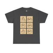 Vintage Bicycle T-Shirt | Old Postcard Style Cycling Graphic Tee | Retro Bike Rider Gift | Penny Farthing Shirt