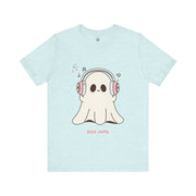 Cute Ghost 'Boo Jams' Unisex Tee, Halloween Shirt, Kawaii Ghost Top, Music Lover Gift, Spooky Season Apparel
