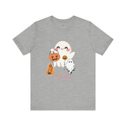 Cute Halloween Ghosts Tee, Unisex Halloween T-Shirt, Spooky Shirts for Adults, Pumpkin Boo Graphic Tee, Fall Celebration Apparel