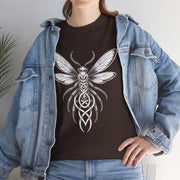 Graphic Insect Celtic Style Tee, Unisex Heavy Cotton T-Shirt, Bug Lover Gift, Nature Inspired Shirt, Unique Entomology Top, Insect