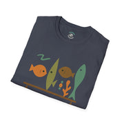Retro Cute Fish Unisex T-Shirt, Vintage Ocean Tee, Graphic Sea Life Top, Animal Lover Gift, Coastal Apparel