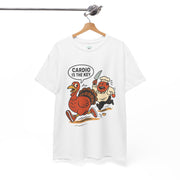 Funny Turkey Cardio Tee - Thanksgiving Gift, Unisex Cotton Shirt, Humor Tee, Fall Celebration Apparel, Holiday Humor T-Shirt