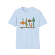Retro Cute Fish Unisex T-Shirt, Vintage Ocean Tee, Graphic Sea Life Top, Animal Lover Gift, Coastal Apparel