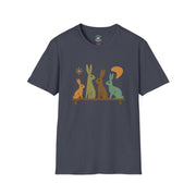 Vintage Retro Rabbits Unisex Softstyle T-Shirt, Rabbit Lover Gift, Cute Rabbit Tee, Animal Print Shirt, Graphic Tee for Rabbit Owners