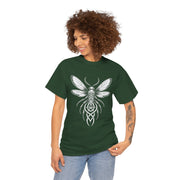 Graphic Insect Celtic Style Tee, Unisex Heavy Cotton T-Shirt, Bug Lover Gift, Nature Inspired Shirt, Unique Entomology Top, Insect