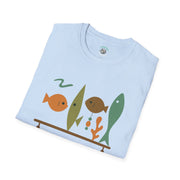 Retro Cute Fish Unisex T-Shirt, Vintage Ocean Tee, Graphic Sea Life Top, Animal Lover Gift, Coastal Apparel