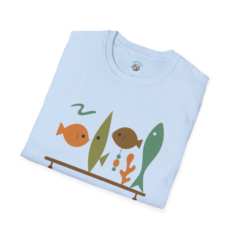 Retro Cute Fish Unisex T-Shirt, Vintage Ocean Tee, Graphic Sea Life Top, Animal Lover Gift, Coastal Apparel