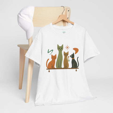Whimsical Cat Graphic Tee, Fun Cat Lover Shirt, Cute Casual Wear, Gift for Cat Owners, Pet-Themed Apparel, Unisex Cat Tee