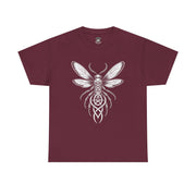 Graphic Insect Celtic Style Tee, Unisex Heavy Cotton T-Shirt, Bug Lover Gift, Nature Inspired Shirt, Unique Entomology Top, Insect