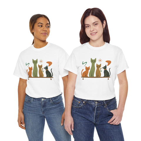 Whimsical Cat Graphic Tee, Fun Cat Lover Shirt, Cute Casual Wear, Gift for Cat Owners, Pet-Themed Apparel, Unisex Cat Tee