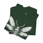 Graphic Insect Celtic Style Tee, Unisex Heavy Cotton T-Shirt, Bug Lover Gift, Nature Inspired Shirt, Unique Entomology Top, Insect