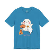 Cute Halloween Ghosts Tee, Unisex Halloween T-Shirt, Spooky Shirts for Adults, Pumpkin Boo Graphic Tee, Fall Celebration Apparel