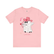Cupid Boo Ghost T-Shirt, Unisex Jersey Tee, Cute Valentine's Day Gift, Funny Love Shirt, Perfect for Couples, Halloween Style