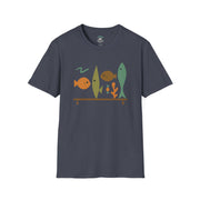 Retro Cute Fish Unisex T-Shirt, Vintage Ocean Tee, Graphic Sea Life Top, Animal Lover Gift, Coastal Apparel
