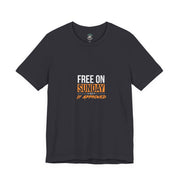 Sunday Approved Unisex Jersey Tee, Casual Weekend Shirt, Gift for Friends, Relaxed Fit Tee, Simple Graphic T-Shirt