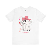Cupid Boo Ghost T-Shirt, Unisex Jersey Tee, Cute Valentine's Day Gift, Funny Love Shirt, Perfect for Couples, Halloween Style