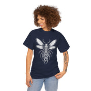 Graphic Insect Celtic Style Tee, Unisex Heavy Cotton T-Shirt, Bug Lover Gift, Nature Inspired Shirt, Unique Entomology Top, Insect
