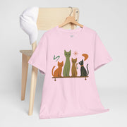 Whimsical Cat Graphic Tee, Fun Cat Lover Shirt, Cute Casual Wear, Gift for Cat Owners, Pet-Themed Apparel, Unisex Cat Tee
