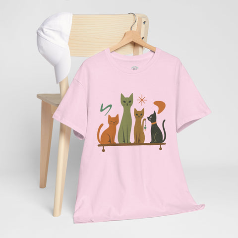Whimsical Cat Graphic Tee, Fun Cat Lover Shirt, Cute Casual Wear, Gift for Cat Owners, Pet-Themed Apparel, Unisex Cat Tee