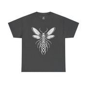 Graphic Insect Celtic Style Tee, Unisex Heavy Cotton T-Shirt, Bug Lover Gift, Nature Inspired Shirt, Unique Entomology Top, Insect