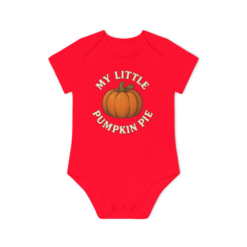 Baby Pumpkin Pie Bodysuit, Organic Infant Clothing, Fall Baby Outfit, Thanksgiving Gift, Cute Baby Onesie