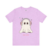 Cute Ghost 'Boo Jams' Unisex Tee, Halloween Shirt, Kawaii Ghost Top, Music Lover Gift, Spooky Season Apparel