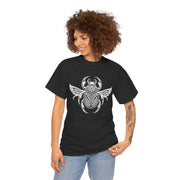 Graphic Insect Celtic Style Tee, Unisex Heavy Cotton T-Shirt, Bug Lover Gift, Nature Inspired Shirt, Unique Entomology Top, Insect