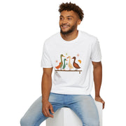 Vintage Retro Ducks Unisex Softstyle T-Shirt, Duck Lover Gift, Cute DucksTee, Animal Print Shirt, Graphic Tee for Duck Owners