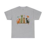 Whimsical Cat Graphic Tee, Fun Cat Lover Shirt, Cute Casual Wear, Gift for Cat Owners, Pet-Themed Apparel, Unisex Cat Tee