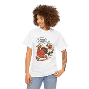Funny Turkey Cardio Tee - Thanksgiving Gift, Unisex Cotton Shirt, Humor Tee, Fall Celebration Apparel, Holiday Humor T-Shirt