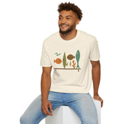 Retro Cute Fish Unisex T-Shirt, Vintage Ocean Tee, Graphic Sea Life Top, Animal Lover Gift, Coastal Apparel