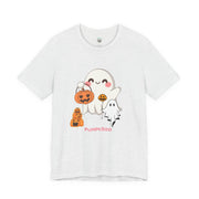 Cute Halloween Ghosts Tee, Unisex Halloween T-Shirt, Spooky Shirts for Adults, Pumpkin Boo Graphic Tee, Fall Celebration Apparel