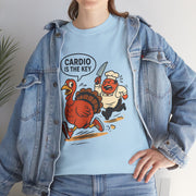Funny Turkey Cardio Tee - Thanksgiving Gift, Unisex Cotton Shirt, Humor Tee, Fall Celebration Apparel, Holiday Humor T-Shirt