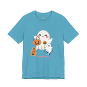 Cute Halloween Ghosts Tee, Unisex Halloween T-Shirt, Spooky Shirts for Adults, Pumpkin Boo Graphic Tee, Fall Celebration Apparel