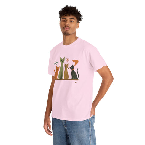 Whimsical Cat Graphic Tee, Fun Cat Lover Shirt, Cute Casual Wear, Gift for Cat Owners, Pet-Themed Apparel, Unisex Cat Tee