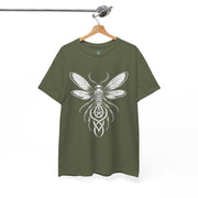 Graphic Insect Celtic Style Tee, Unisex Heavy Cotton T-Shirt, Bug Lover Gift, Nature Inspired Shirt, Unique Entomology Top, Insect