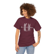 Graphic  Celtic Style Tee of dragonflies, Unisex Heavy Cotton T-Shirt, Bug Lover Gift, Nature Inspired Shirt, Unique Entomology Top, Insect