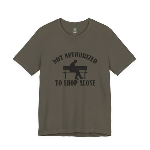 Funny Shopping Tee - 'Not Authorized to Shop Alone' Unisex Jersey Short Sleeve Shirt, Gift for Shopaholics, Casual Wear, Birthday [...]