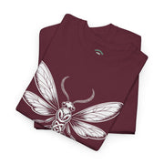 Graphic Insect Celtic Style Tee, Unisex Heavy Cotton T-Shirt, Bug Lover Gift, Nature Inspired Shirt, Unique Entomology Top, Insect
