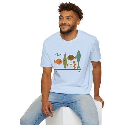 Retro Cute Fish Unisex T-Shirt, Vintage Ocean Tee, Graphic Sea Life Top, Animal Lover Gift, Coastal Apparel