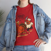 Funny Turkey Cardio Tee - Thanksgiving Gift, Unisex Cotton Shirt, Humor Tee, Fall Celebration Apparel, Holiday Humor T-Shirt