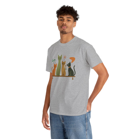 Whimsical Cat Graphic Tee, Fun Cat Lover Shirt, Cute Casual Wear, Gift for Cat Owners, Pet-Themed Apparel, Unisex Cat Tee