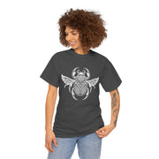 Graphic Insect Celtic Style Tee, Unisex Heavy Cotton T-Shirt, Bug Lover Gift, Nature Inspired Shirt, Unique Entomology Top, Insect
