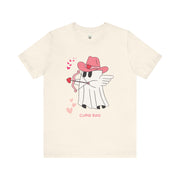 Cupid Boo Ghost T-Shirt, Unisex Jersey Tee, Cute Valentine's Day Gift, Funny Love Shirt, Perfect for Couples, Halloween Style
