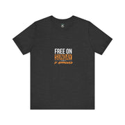 Sunday Approved Unisex Jersey Tee, Casual Weekend Shirt, Gift for Friends, Relaxed Fit Tee, Simple Graphic T-Shirt