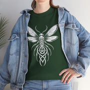 Graphic Insect Celtic Style Tee, Unisex Heavy Cotton T-Shirt, Bug Lover Gift, Nature Inspired Shirt, Unique Entomology Top, Insect