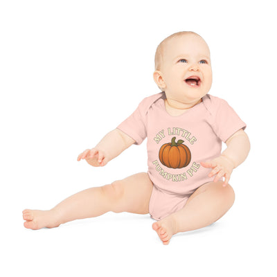 Baby Pumpkin Pie Bodysuit, Organic Infant Clothing, Fall Baby Outfit, Thanksgiving Gift, Cute Baby Onesie