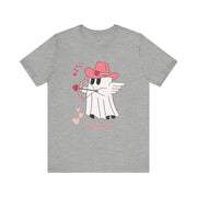 Cupid Boo Ghost T-Shirt, Unisex Jersey Tee, Cute Valentine's Day Gift, Funny Love Shirt, Perfect for Couples, Halloween Style