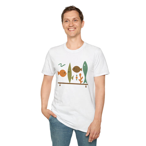 Retro Cute Fish Unisex T-Shirt, Vintage Ocean Tee, Graphic Sea Life Top, Animal Lover Gift, Coastal Apparel